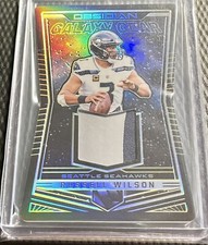 2018 Panini Obsidian 20/50 Russell Wilson Galaxy Gear 2-Color Patch #GG-17