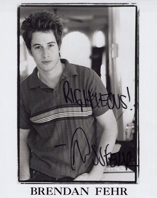Brendan Fehr early acting headshot signed 8x10 photo