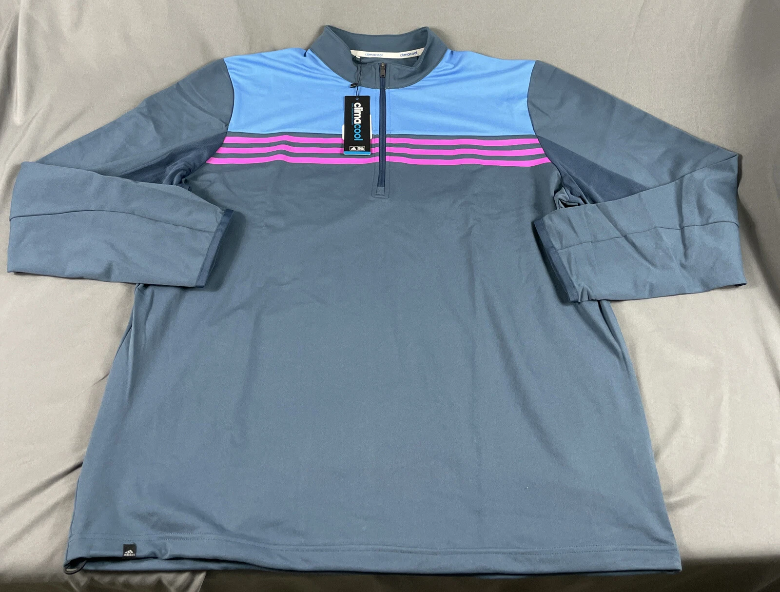 Adidas Golf Pullover CLIMACOOL 1/4 Zip XL MC Blue Geometric NWT MSRP $80
Opens in a new window or ta