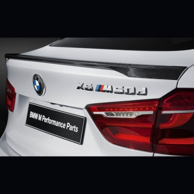 FIT BMW X6 X6M F16 M-STYLE REAL CARBON FIBER REAR TRUNK DUCK SPOILER LID WING