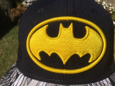 DC Comics Batman Classic Logo Adjustable Solid Black Snapback Hat
