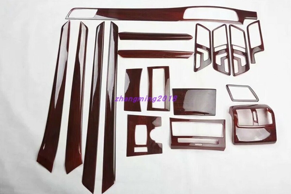 18X Peach Wood Grain Inner Kit Trim Accessories For Mercedes Benz E200 2014-2015