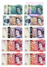 MIXED EDIBLE NOTES MONEY CAKE TOPPER CASINO DECORATION ICING SHEET