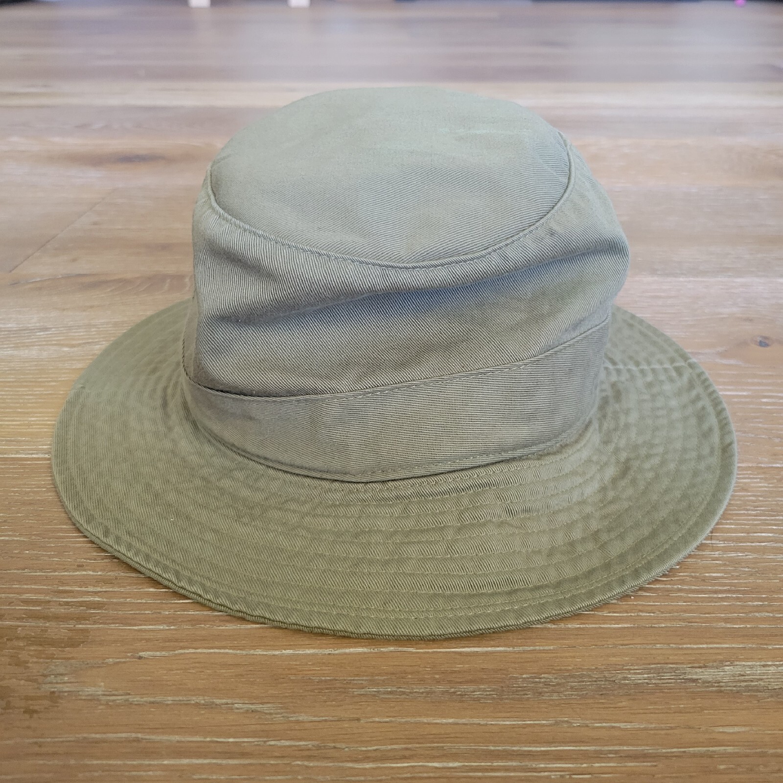 Cappello a secchiello Polo Ralph Lauren vintage anni 90 berretto pony verde kaki spiaggia piccolo