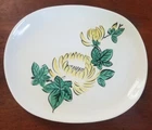 Vintage Red Wing Pottery Dinnerware Platter Chrysanthemum 13" x 11.75" MCM