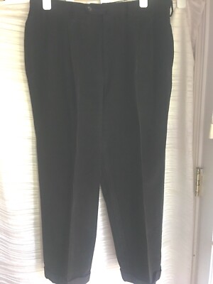 Loro Piana sz 52 Italian brown cotton corduroy pants w cuffs front zip pockets