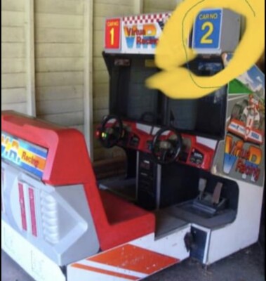 Sega Arcade Virtual Racing Marquee Light Box