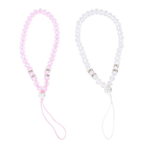 2 Pcs Phone Charms Around Wrist Straps Crystal Lanyard Phone Lanyards - Photo 9 sur 12