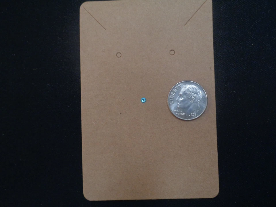 Perno de nariz falso magnético turquesa cristales de Swarovski facetados de 2 mm Foto 2 de 4