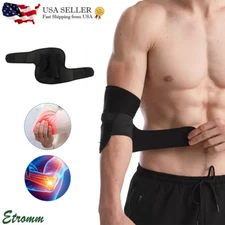 Elbow Sleeve Brace Wrap Adjustable Support Arm Arthritis Tendonitis Pain Relief