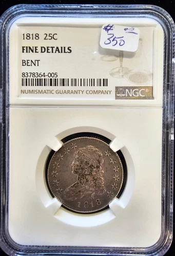 1818 U.S. Capped Bust Quarter, NGC Fine Details