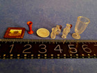 Antique/Vintage Doll House RARE miniature GLASS, METAL, MORE — photo 4