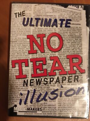 MAGIC TRICK & ILLUSION - New DVD - THE ULTIMATE ''NO TEAR'' NEWSPAPER ILLUSION