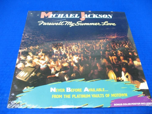 SEALED: Michael Jackson - Farewell My Summer Love -80s Dance Pop LP w/Poster