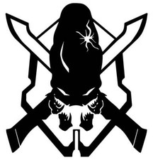 Legendary Skull Emblem Vinyl Decal 6 inches tall