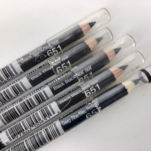 Wet N Wild Coloricon Brow & Eyeliner Pencil 651 Black 657 Deep Blue 5 Pcs - Picture 2 of 2