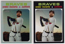 Ender Inciarte Brave 2020 Topps Heritage Silver Refractor 466/571 + 33 Base LOT