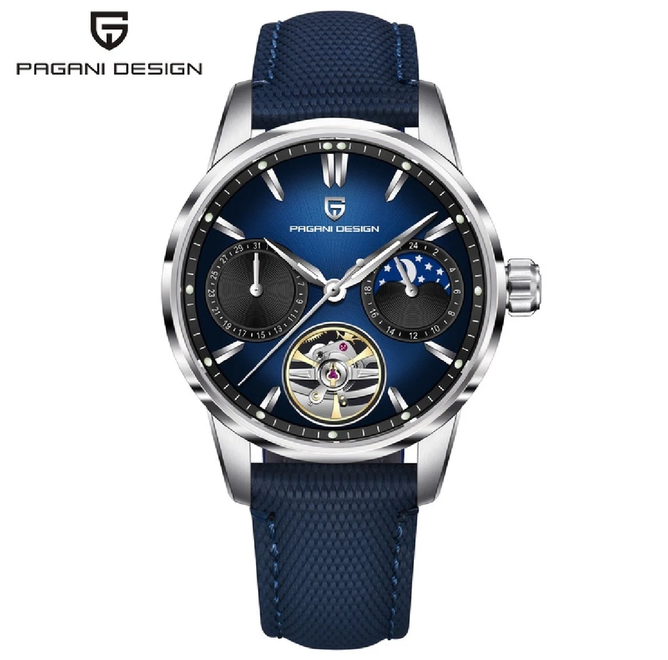 Pagani Design YS021 Automatikuhr mit einfach Mondphase und Nylon-Armband - Bild 2 von 4