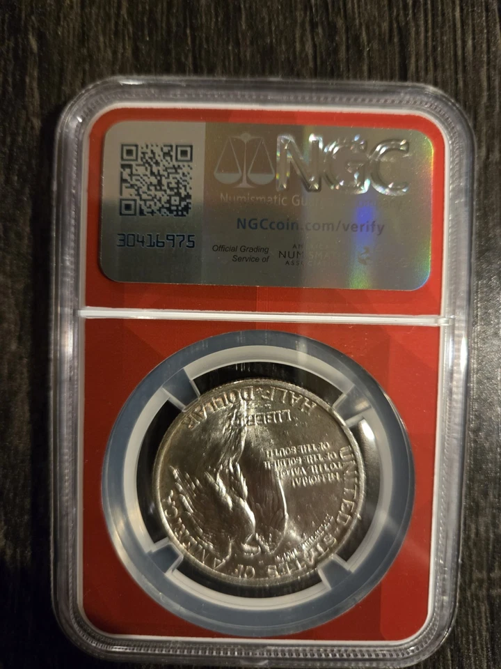 1925 Stone Mountain Memorial Commem Silver Half Dollar - NGC MS 65 - 100th Anni - Image 2 of 2