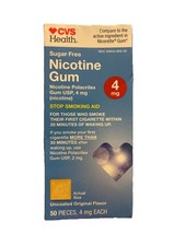 CVS Health Nicotine Original Flavor Gum 4mg 50 Pieces Exp 10/2027