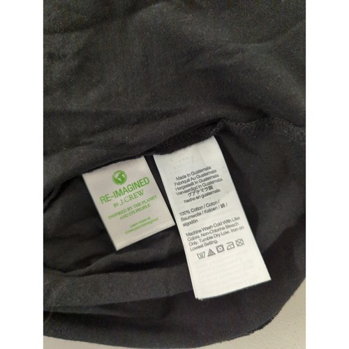 J.Crew Sz Petit Coton Solide Manches Courtes Noir Robe - Photo 7 sur 7