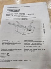 craftman garage door opener owners manual