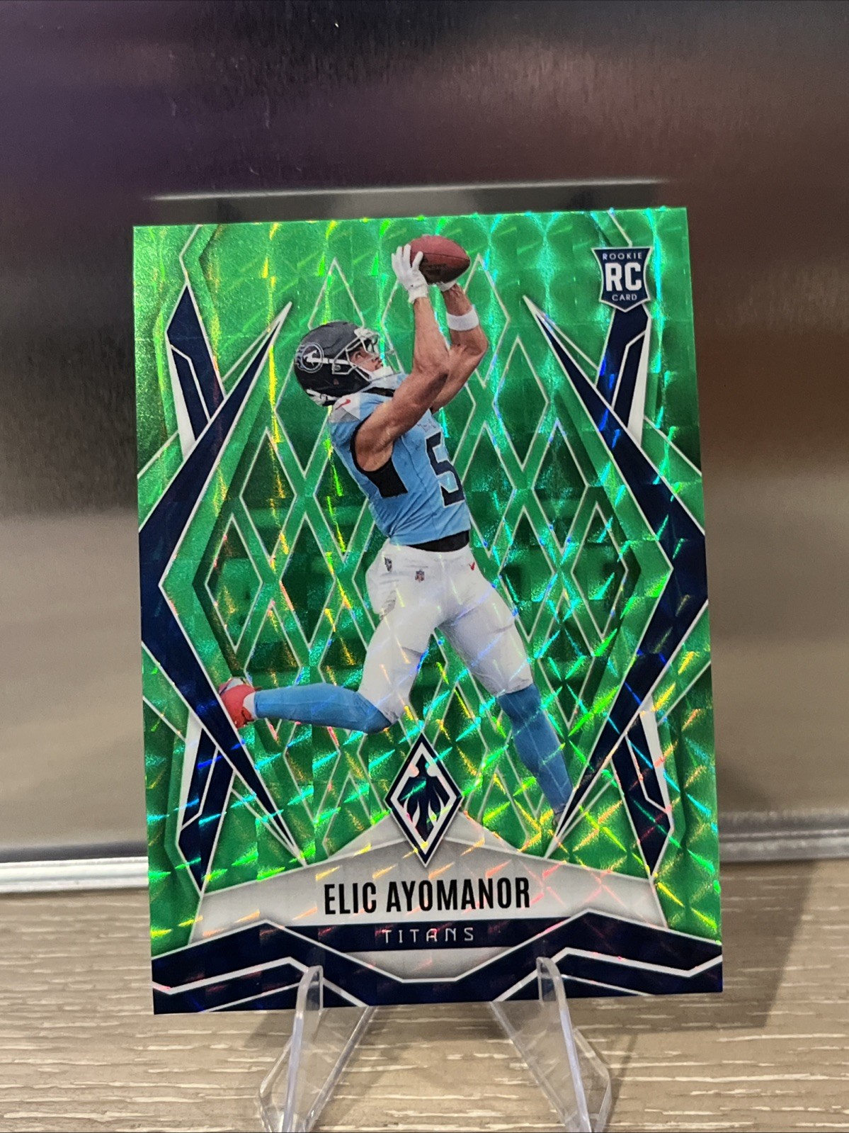 2025 PANINI PHOENIX #167 ELIC AYOMANOR LIME GREEN /285 SP ROOKIE RC TITANS
