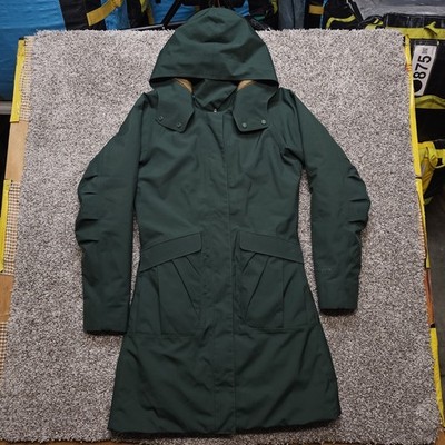 Patagonia Jacket Womens Sz.XS Vosque  Parka Hood SHELL Lady green