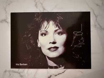 Iris Berben Autograph Card Original Signed