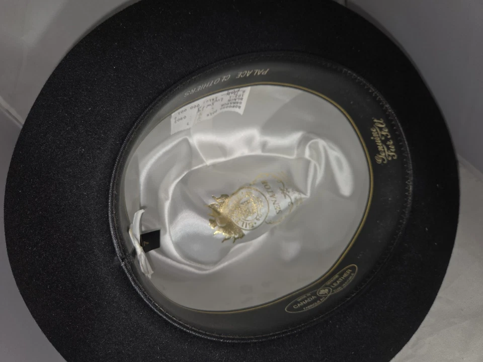 Sombrero BILTMORE Senator Piel Genuina Fieltro Marrón 7 56 con Pluma Roja Foto 3 de 4