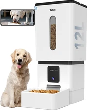 Automatic Dog Feeder Large Breed with Camera - 12L/50 Cups 5G Wifi App Control D
