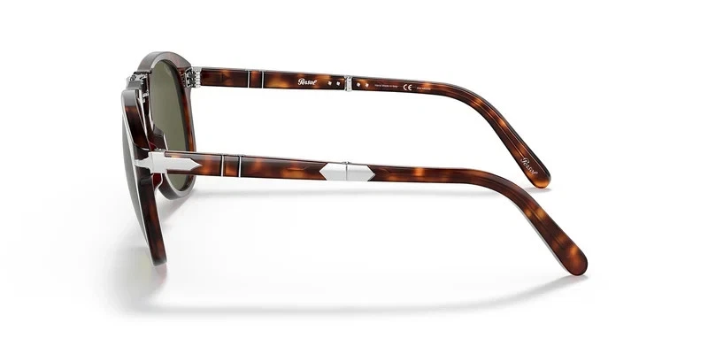 Persol PO0714SM 24/P1 Steve McQueen Sunglasses Havana Polarized Green 54mm Lens