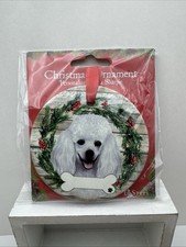 White Poodle Christmas Ornament Personalized Pet Memorial Gift E  S NEW
