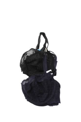 Priness Tam Tam Panache Damen Spitze Bügel BH Set Lila Schwarz Größe 36D