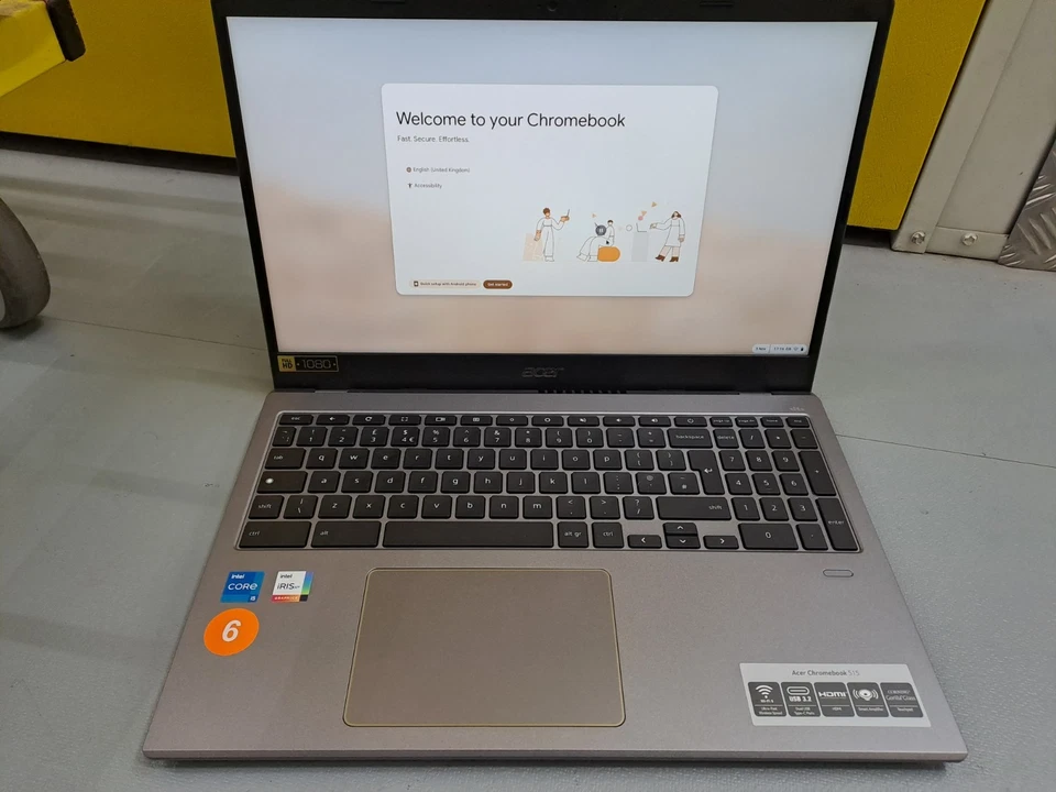 Acer Chromebook 515 Core i5 11th Gen @ 2.4Ghz 15.6" Laptop 8GB RAM  256GB M.2 - Image 2 of 4