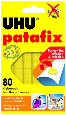 UHU Klebepads patafix wieder ablösbar gelb 80 Stück