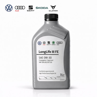 1L Genuine VW Audi Seat Skoda 0W30 Engine Oil VW 504 507 LongLife III FE GS55545