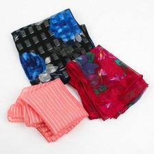 Lot of 3 Sheer Rectangle Scarves Unbranded Flowy Lightweight Fashion