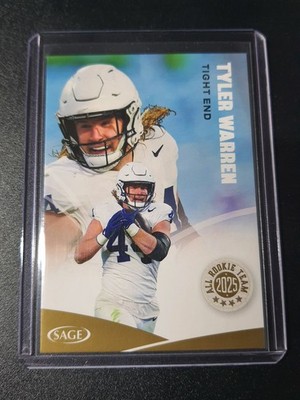 Tyler Warren - Sage Football 2025 - Colts, Penn State - All Rookie Team - Gold