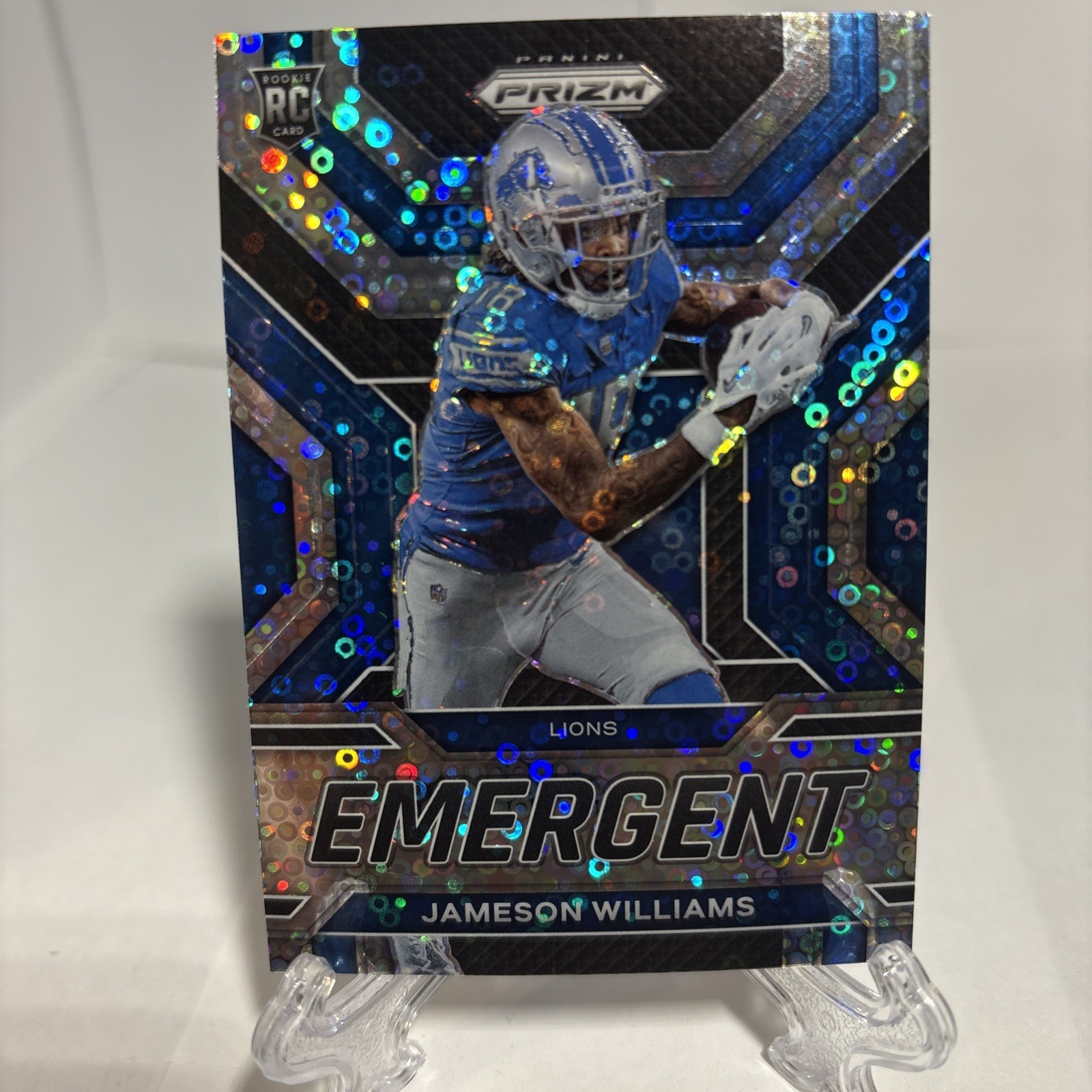 2022 Panini Prizm - Emergent Jameson Williams #E-9 No Huddle Prizm (RC)