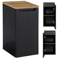 Badezimmer Unterschrank 30Cm Schwarz Eiche 40Cm Tief BadmöBel Badschrank Kommode