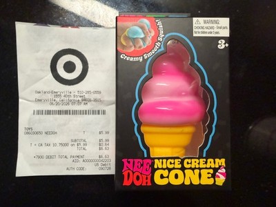 Pink NeeDoh Nee Doh Nice Cream Cone Authentic