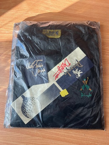 Pringle of Scotland, Vintage Nick Faldo Pringle Sports Polo Shirt Navy Embroidered Logo Golf M Medium