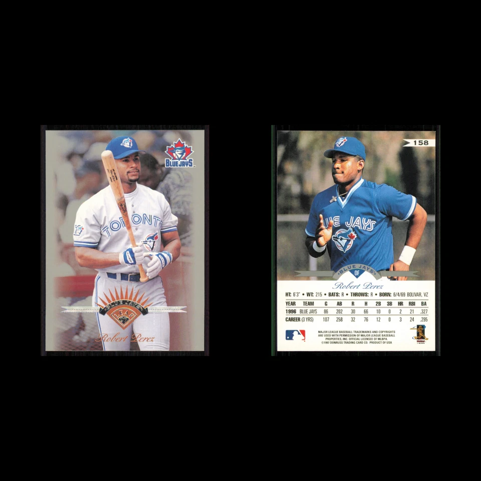 Robert Perez #158 1997 Leaf Toronto Blue Jays Baseball Card MLB NM - Image 3 of 3