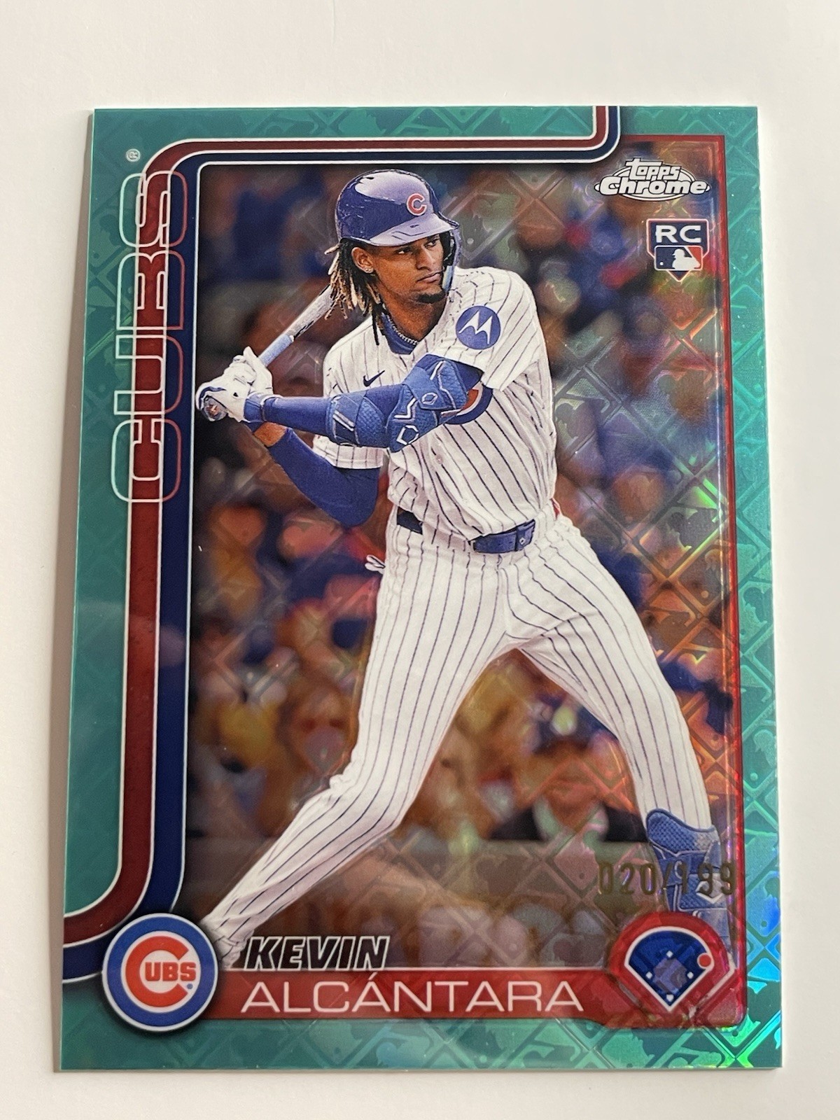 2025 Topps Chrome Logofractor Kevin Alcantara #173 Aqua Refractor /199