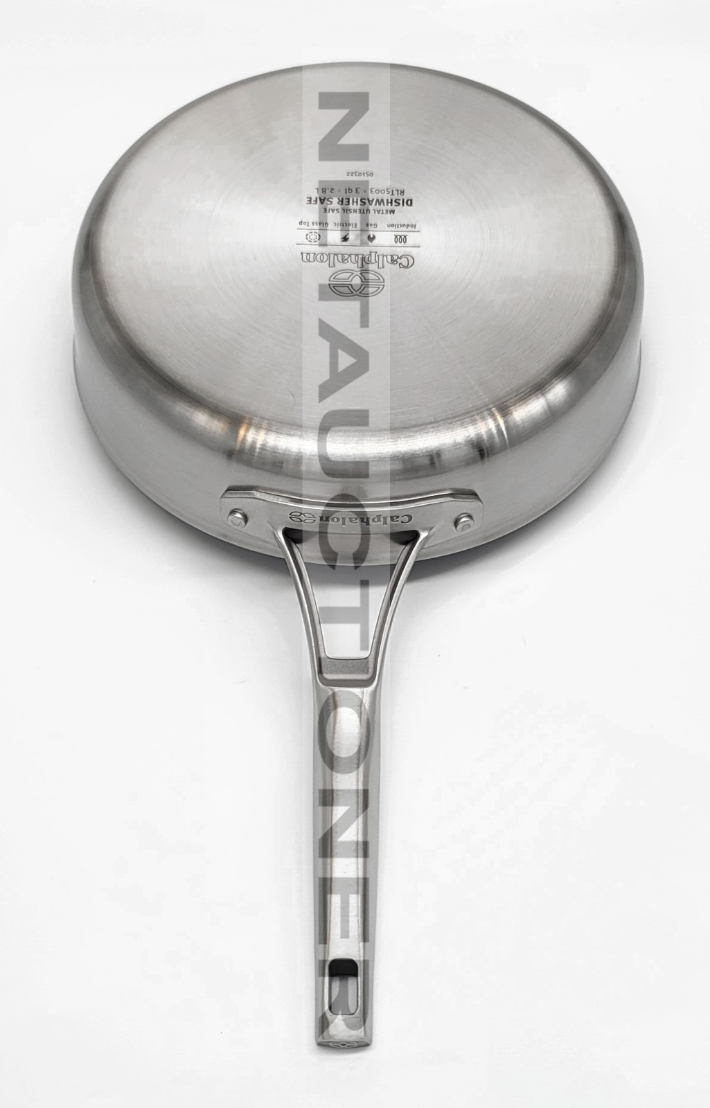 New CALPHALON Premier 3 Layer Stainless Steel 3 Qt Sauté Pan Professional