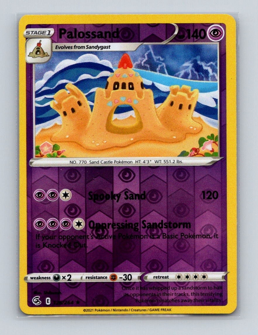 Palossand 126 2021 Pokemon Fusion Strike Reverse Holo Rare Card NM+