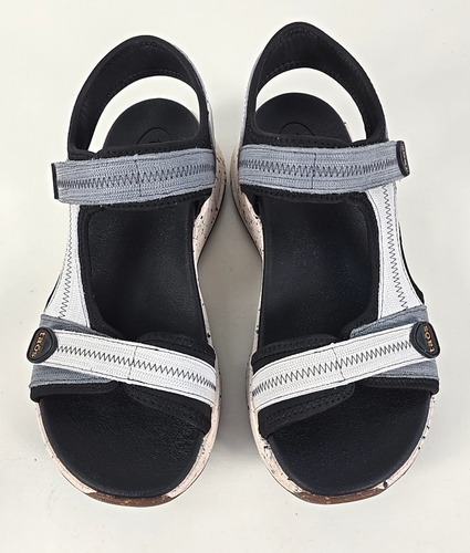 Taos Womens SUPER SIDE Dove Gray Sport Slingback Sandals Sz 9 - Picture 3 of 7