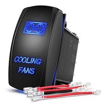 Cooling Fans Rocker Switch Led Light Bar 5Pin Laser On Off SPST switches Blue