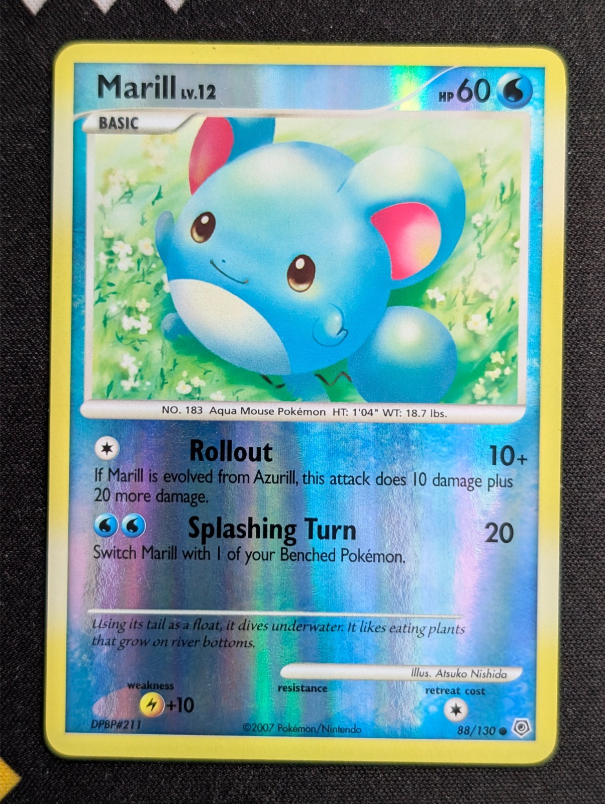 Marill 88/130 Diamond and Pearl Pokemon NM Reverse Holo